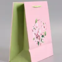 Пакет подарочный ламинированный "Цветочная бабочка" 18 х 22,3 х 10 см