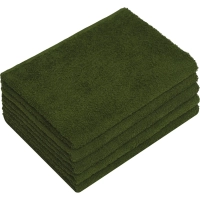 Набор полотенец махровых без бордюр 440 г/м2, 40х70 оливковый, 5шт