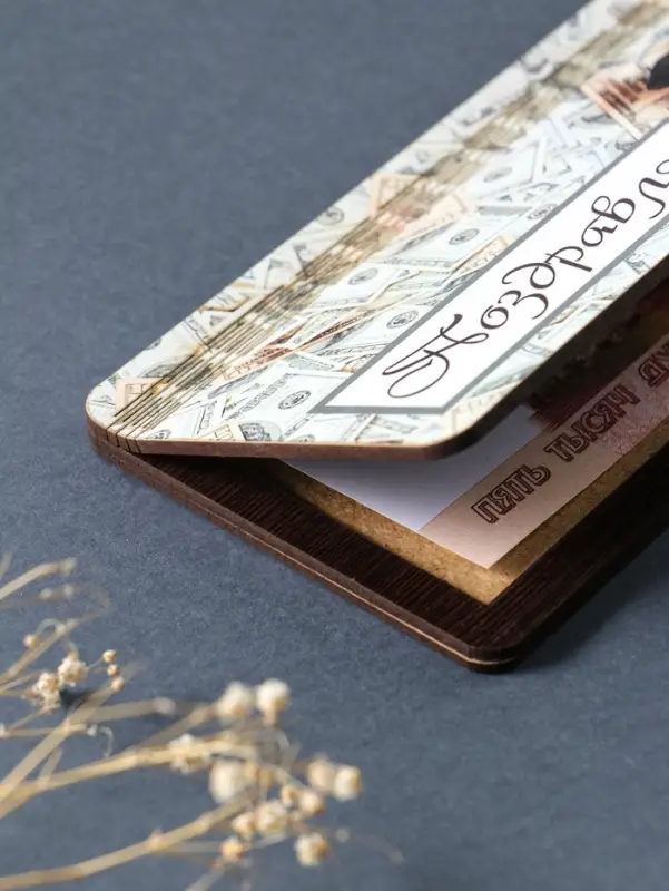 Купюрница "Поздравляю" 19х9,5х0,7 см, вид 6