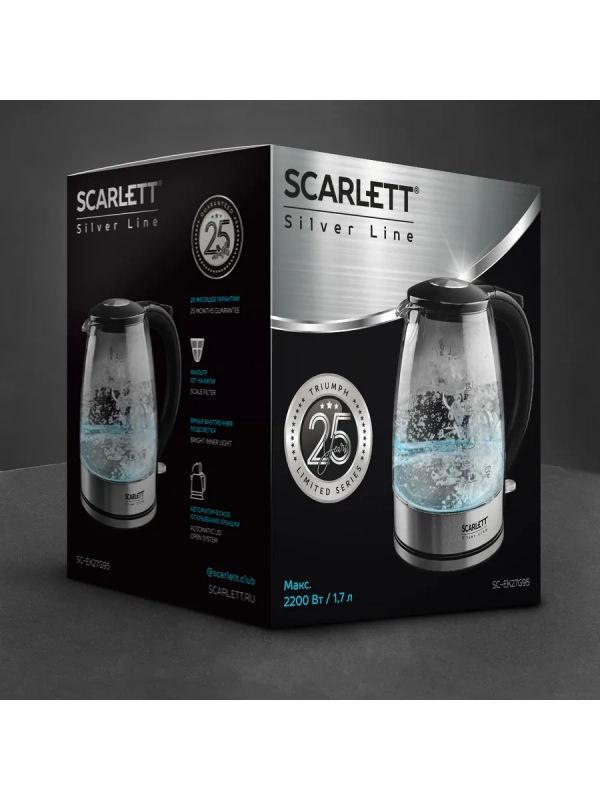 Чайник электрический SC-EK27G95, 1.7 л, 2200 Вт Чайник электрический SC-EK27G95, 1.7 л, 2200 Вт