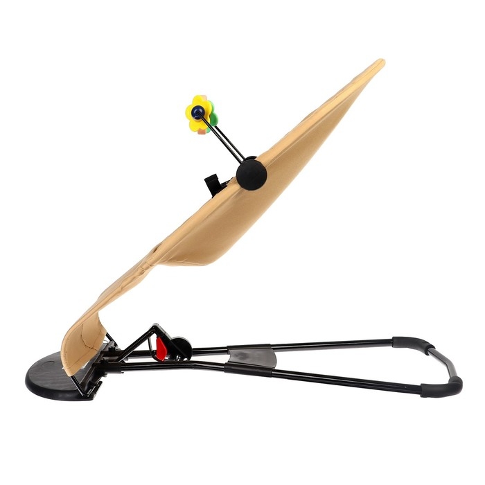 Шезлонг детский, кресло - качалка с игрушками для новорождённых «Крошка Я», цвет бежевый Шезлонг детский, кресло - качалка с игрушками для новорождённых «Крошка Я», цвет бежевый