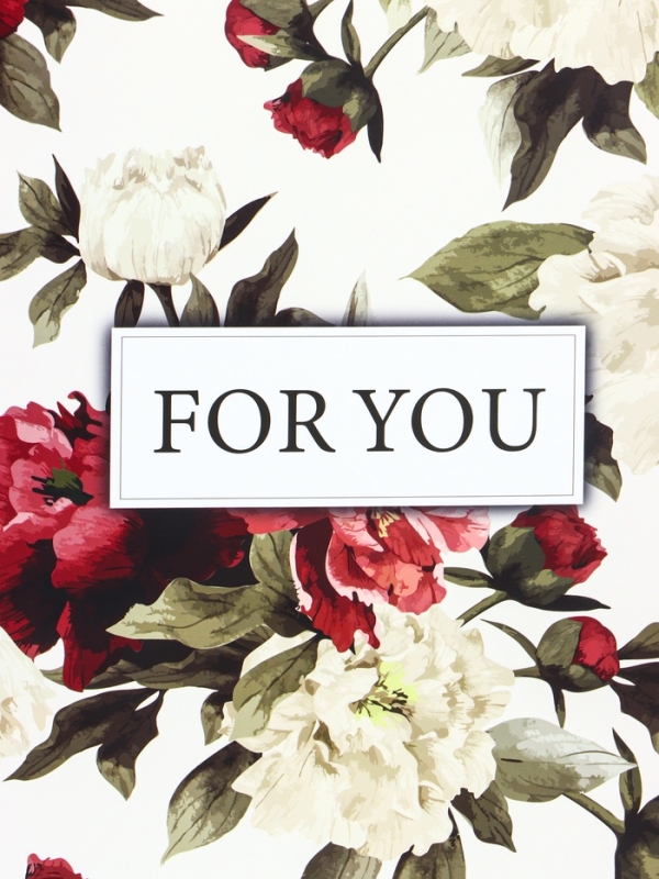 Пакет подарочный ламинированный горизонтальный «For you», L 40 × 31 × 14 см