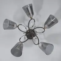 Светильник потолочный BayerLux &laquo;Рони&raquo;, люстра 5хЕ27, 40 Вт, чёрный, 62&times;62&times;23 см