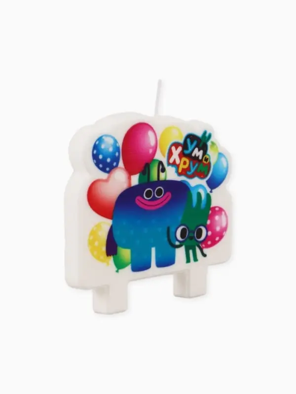 Свеча в торт фигурная 8&times;8 см, Ум и Хрум