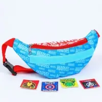 Сумка поясная детская для мальчика, 25&times;6&times;13 см, Мстители