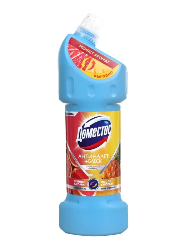 Универсальное чистящее средство антиналет + блеск &laquo;Доместос&raquo; грейпфрут и ананас, густой гель, 1.5 л