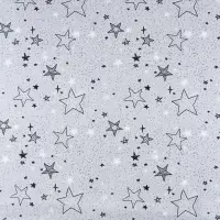 Бумага упаковочная крафтовая &laquo;Звёздочки&raquo;, 1 лист, 70 х 100 см