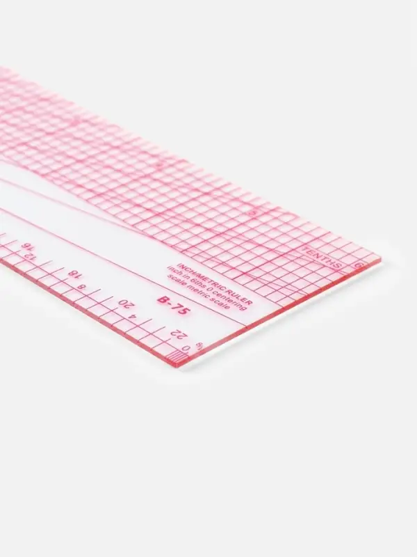 Линейка для квилтинга и пэчворка, 5&times;30.5&times;0.1 см, розовая