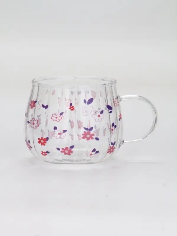 Кружка стеклянная «Цветы», 350 мл Кружка стеклянная «Цветы», 350 мл
