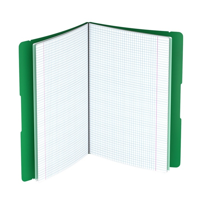Тетрадь А4, 48 листов в клетку ErichKrause FolderBook, пластиковая обложка, тиснение фольгой, зелёная