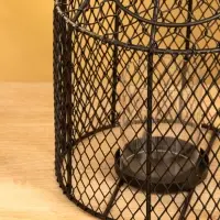 Подсвечник фонарь со стеклянной колбой 20х20х26 см, d 10 см, металл, цв. черный