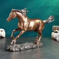 Фигурка полистоун &laquo;Конь бегущий&raquo;, бронза, 32&times;22 см