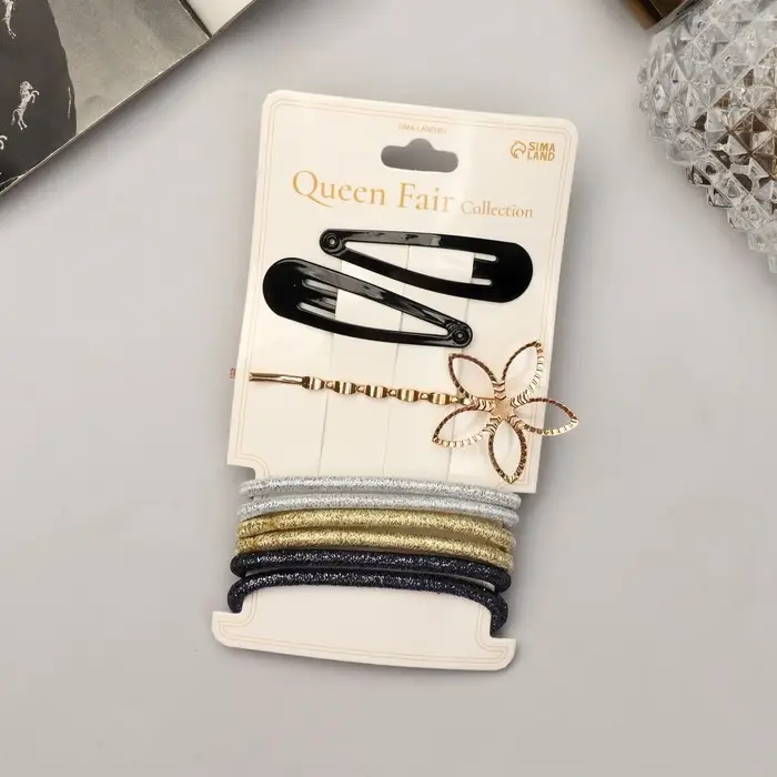 Набор для волос Набор для волос "Лиора" (6 резинок, 3 невидимки 4,5 и 5,5 см) цветок