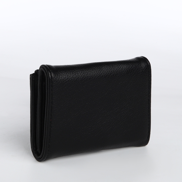 Кошелёк женский на магните, цвет чёрный