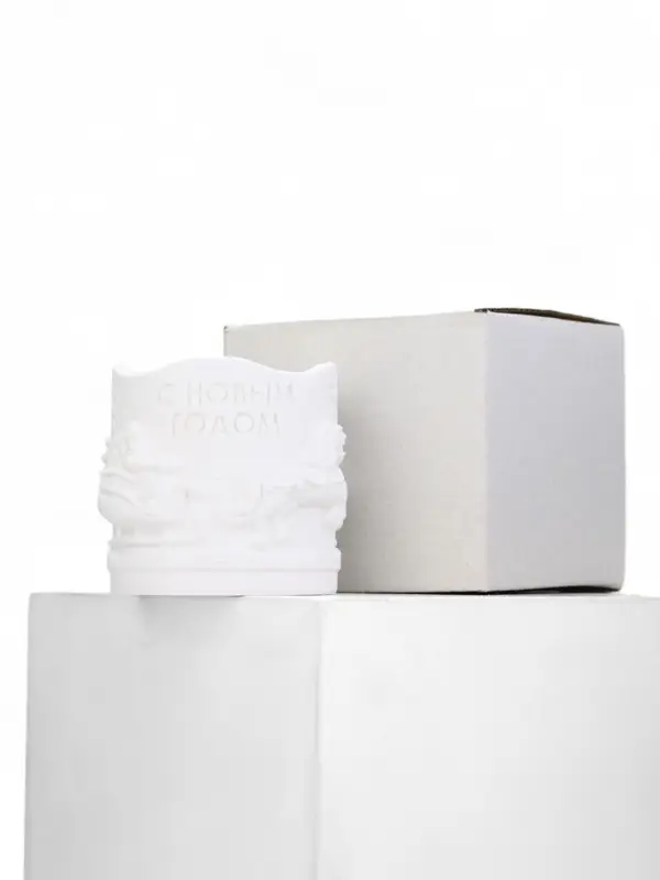 Свеча ароматическая гипс «Новый год», аромат цитрус