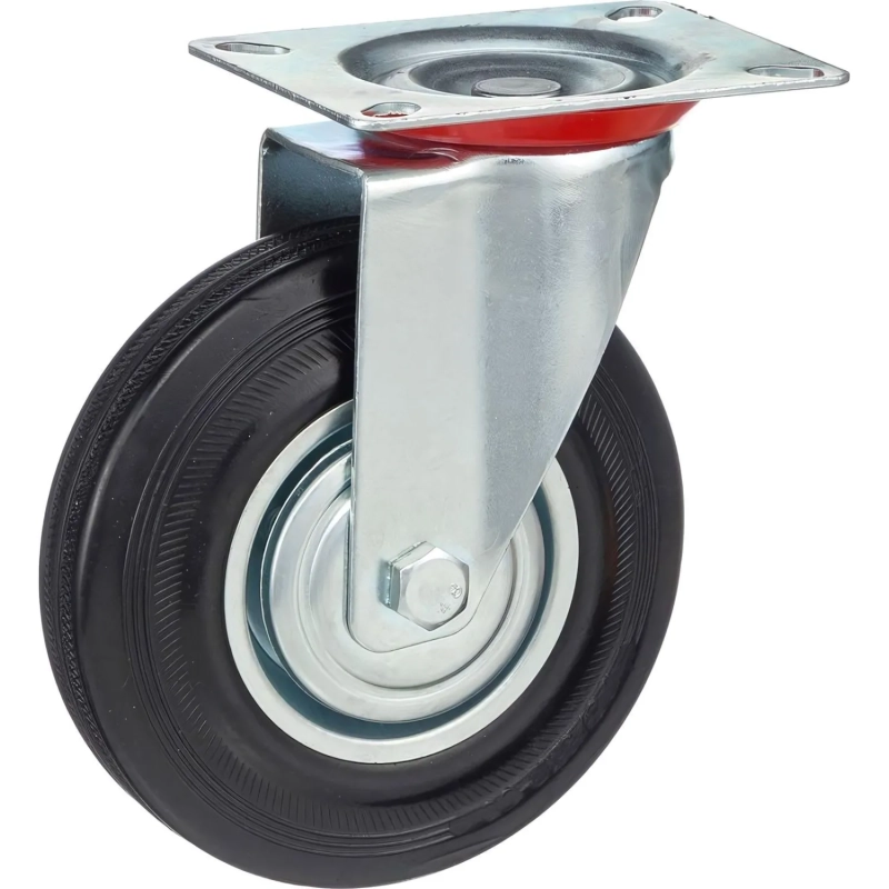 Колесо для тележки повор Стелла-техник 4001-125 д.125мм,г/п 100кг,резин,мет