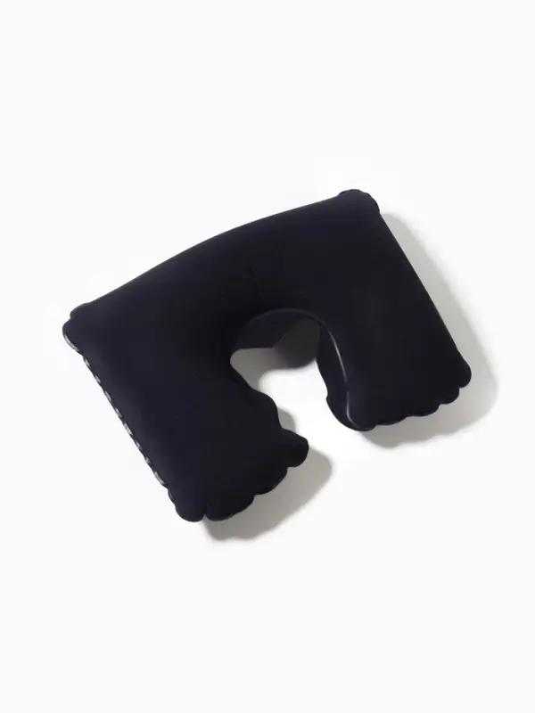 Подушка надувная для шеи, дорожная, 37&times;25 см, синяя