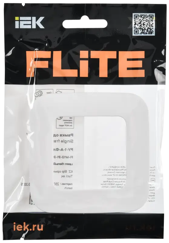 FLITE ARTISTIC Рамка 1-местная РУ-1-А-ФлБ белый IEK