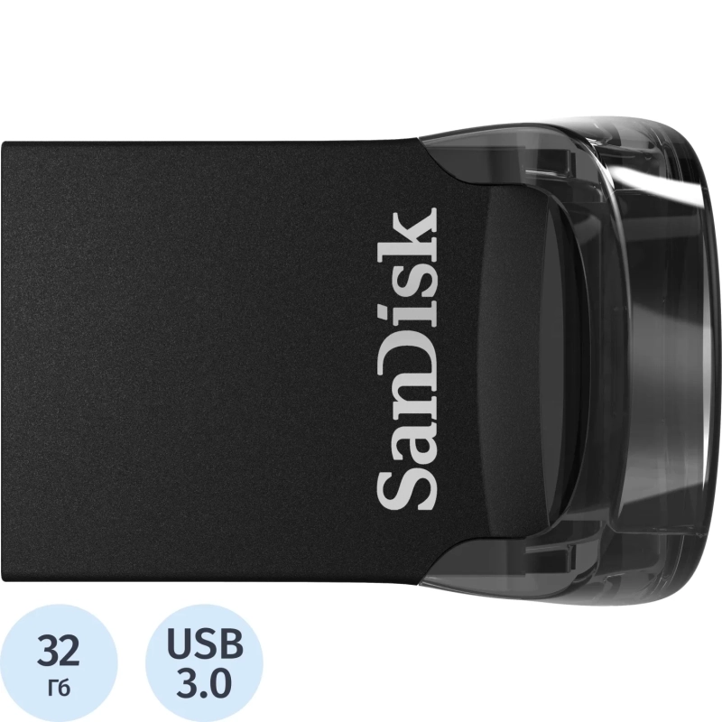 Флеш-память SanDisk Ultra Fit, 32Gb, USB 3.1 G1, чер, SDCZ430-032G-G46