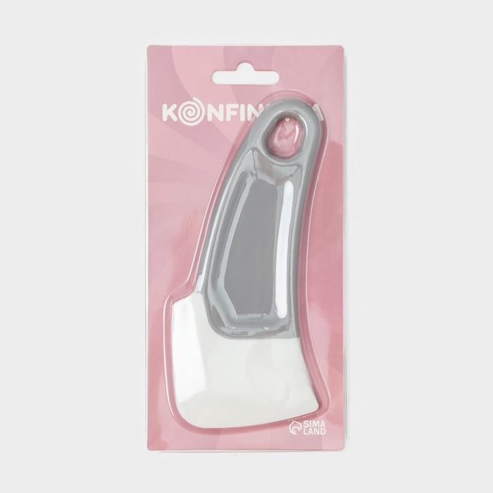 Шпатель-скребок кондитерский KONFINETTA «Скребок», 15×6×1 см, серый