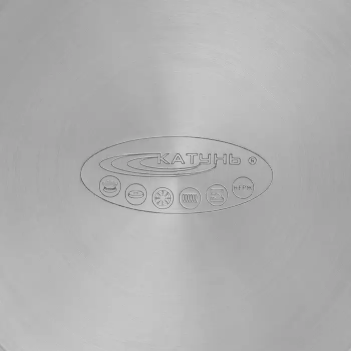 Кастрюля Катунь &laquo;Гретта&raquo;, 4.5 л, d=22 см, с крышкой, капсульное дно, индукция, нержавеющая сталь, AISI - 201, хромированная