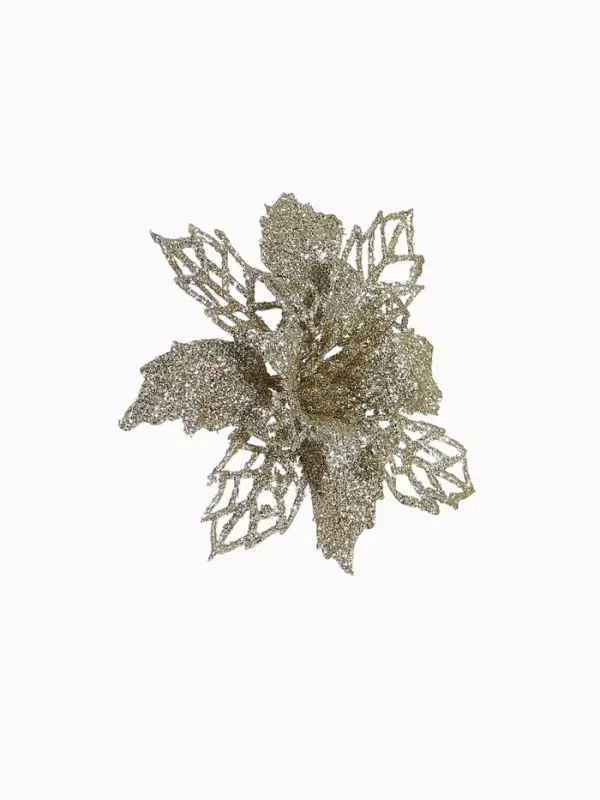 Ёлочные игрушки 4 шт. &laquo;Зимнее волшебство. Цветы ажурные - блеск&raquo;, 8&times;8 см, МИКС