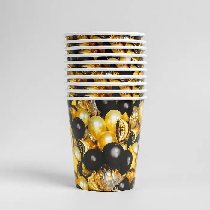 Стакан одноразовый бумажный «Черное золото», 250 мл