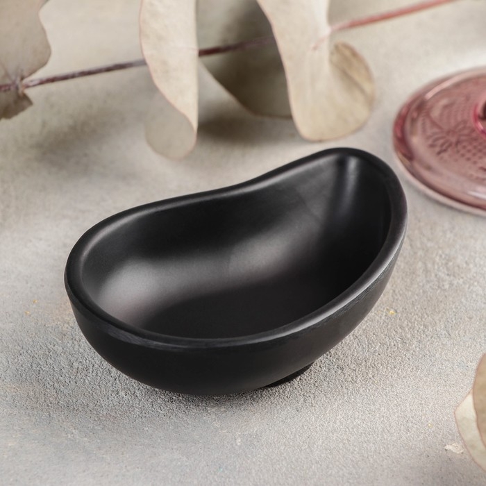 Соусник «Чёрный Восток», 10×6,6×2,5 см, цвет чёрный Соусник «Чёрный Восток», 10×6,6×2,5 см, цвет чёрный