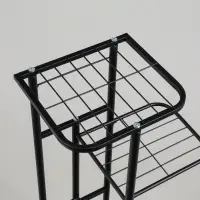 Подставка для цветов Greengo, 4 полки, 43&times;22&times;82 см, напольная, металл, чёрная