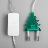 Гирлянда &laquo;Нить&raquo; 5 м с насадками &laquo;Прищепки&raquo;, IP20, прозрачная нить, 20 LED, свечение мульти (RG/RB), мигание, 220 В