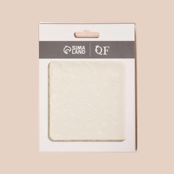 Наклейки для ногтей &laquo;Бабочки&raquo;, флуоресцентные, белые