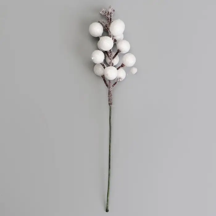 Ягоды для декора, белого цвета, 4,5 × 4,5 × 20 см