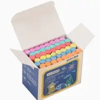 Мел цветной школьный, 48 шт., 6 цветов