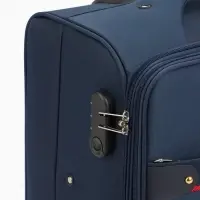 Чемодан на колёсах TEXTURA, кодовый замок, с увеличением, 42&times;26&times;68 см, 24", синий