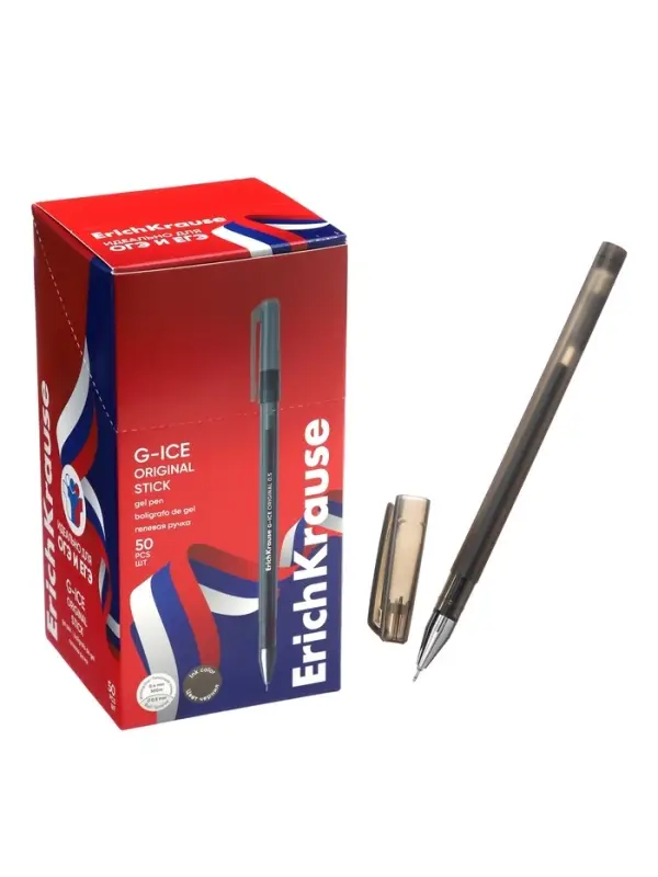 Ручка гелевая ErichKrause G-Ice Stick Original, узел 0.5 мм, чёрная