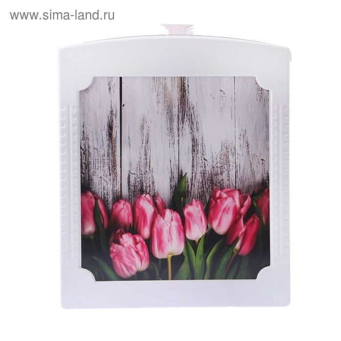 Комод 4-х секционный «Декор. Тюльпаны», МИКС