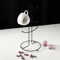 Держатель для кружек Доляна, на 6 предметов, 17&times;17&times;36 см, чёрный