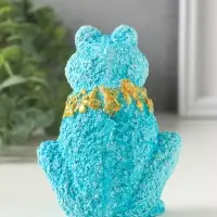 Фигурка гипс &laquo;Жаба из цветов&raquo;, 11&times;9&times;5 см, изумрудный с золотом