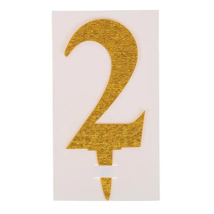Топпер для торта «2», акрил, МИКС Топпер для торта «2», акрил, МИКС