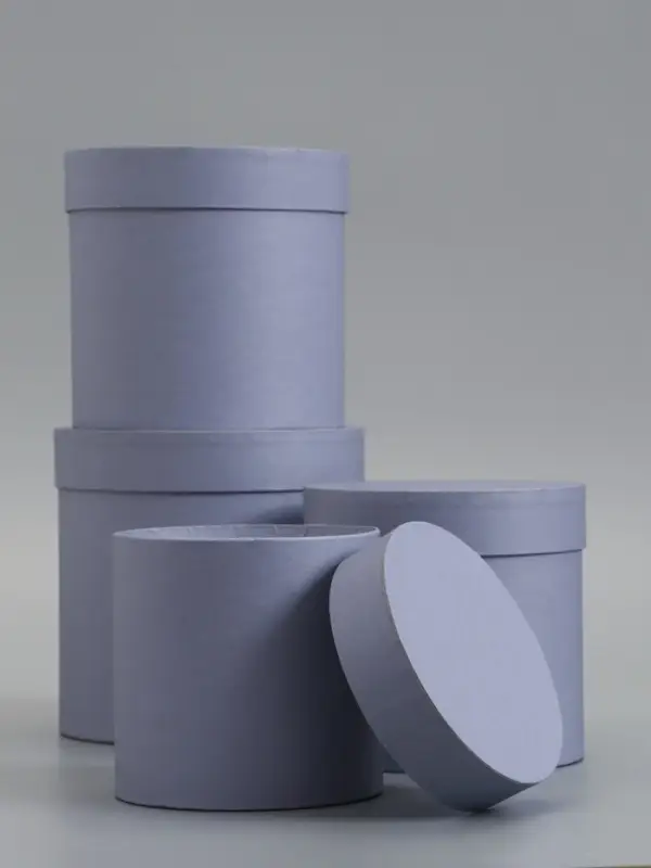 Набор шляпных коробок  4 в 1 "Графит" 18 &times; 18 ‒14 &times; 14 см