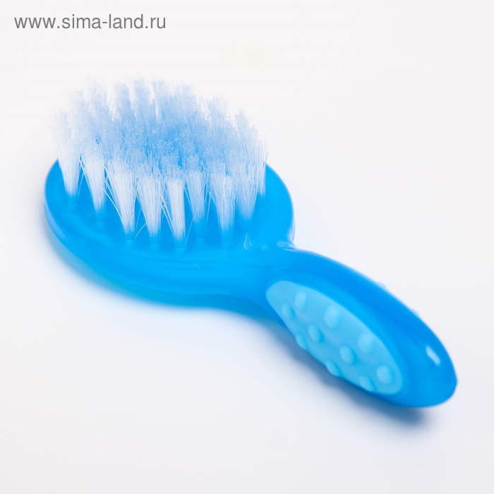 Набор по уходу за волосами, расческа+щетка, цвет голубой Набор по уходу за волосами, расческа+щетка, цвет голубой
