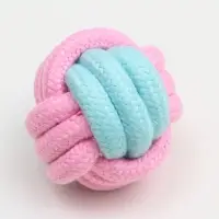 Мячик из каната, 6 см, цвет мятный, розовый