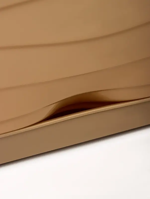 Ящик балконный для цветов, 12 л, 60&times;18&times;16 см, пластиковый, тёмно-бежевый