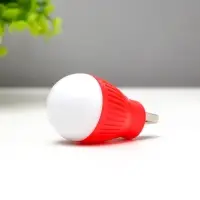 Ночник RISALUX &laquo;Лампочка&raquo;, LED, USB, 3.5&times;3.5&times;6.5 см, МИКС