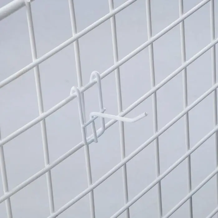 Крючок на сетку одинарный, d=3мм, L=6 см, цвет белый Крючок на сетку одинарный, d=3мм, L=6 см, цвет белый