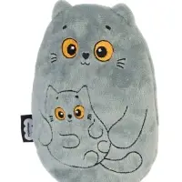 Мягкая игрушка - грелка &laquo;Кошка с котёнком&raquo;, с вишнёвыми косточками, 17 см