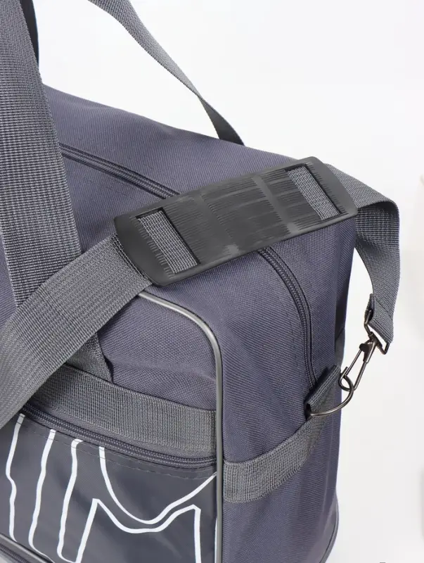 Сумка дорожная 20" на 4 колёсах, отдел на молнии, с увеличением, наружный карман, длинный ремень, серая