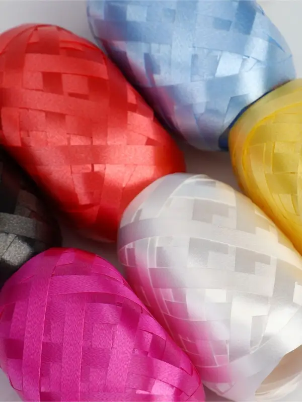 Лента упаковочная для воздушных шаров и подарков, матовая, ассорти, набор 6 шт., 0.5 см &times; 10 м