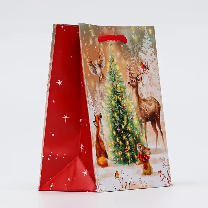 Пакет подарочный «Зверята у ёлки», 11.5×14.5×6.5 см Пакет подарочный «Зверята у ёлки», 11.5×14.5×6.5 см