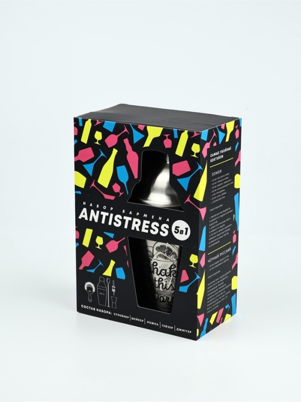 Набор для приготовления коктейлей "Antistress", 5 предметов